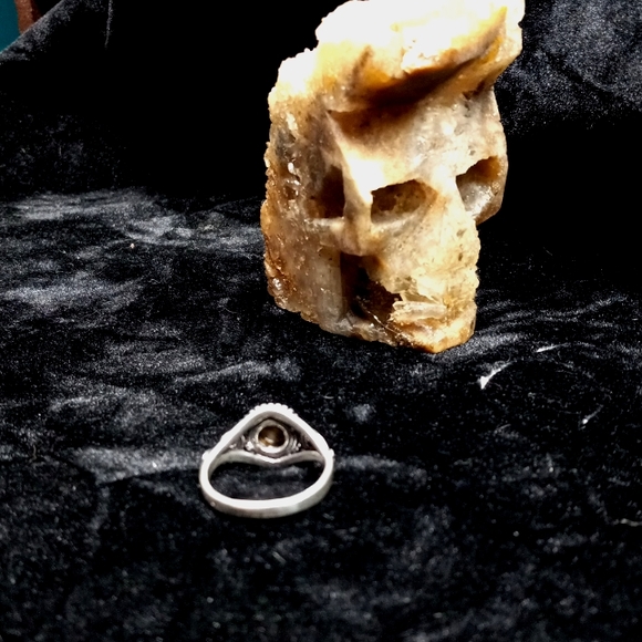 124 Tiger Eye Silver Gemstone Ring size 8 stamped 925 shipping sale - Picture 9 of 10